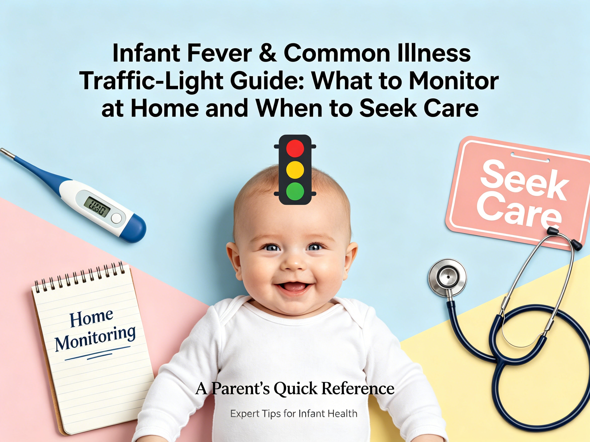 Infant fever common illness traffic light guide.webp