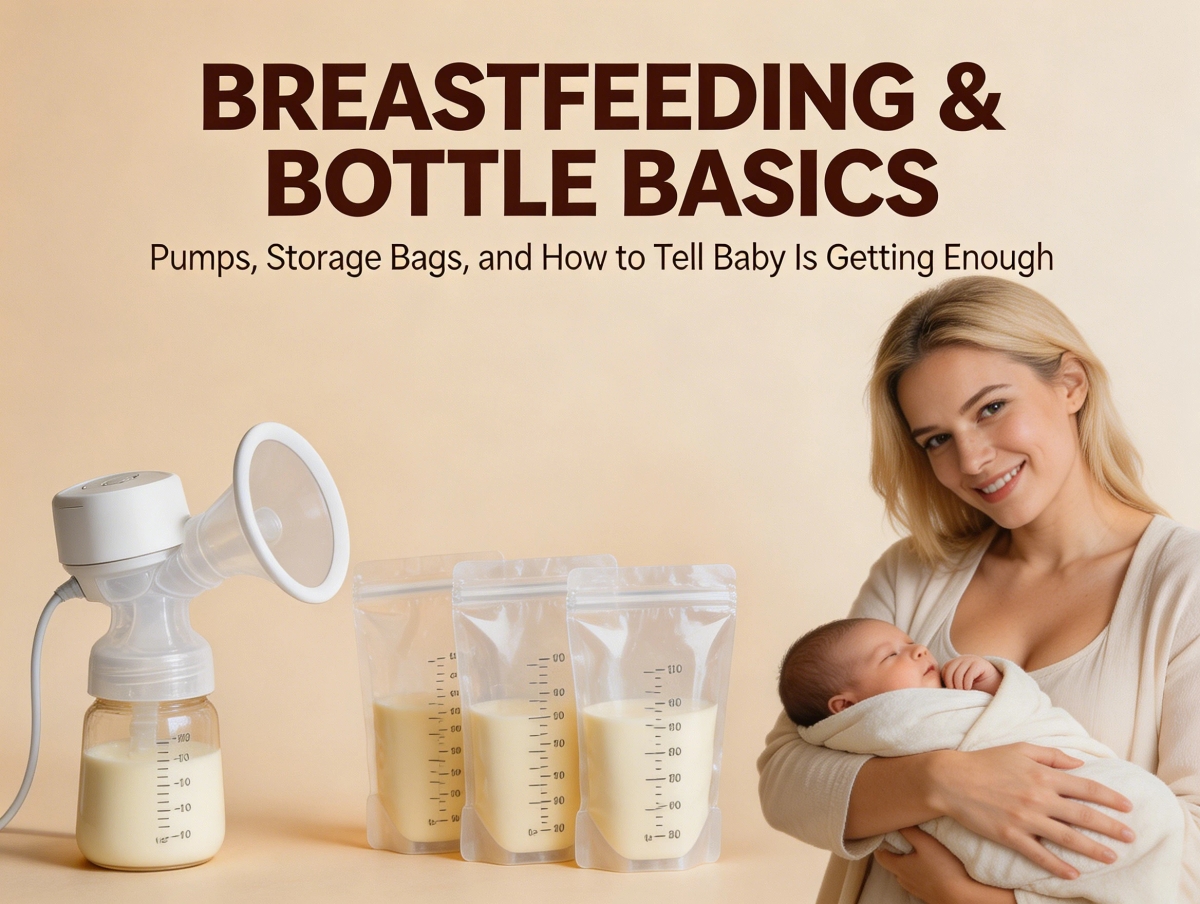 Breastfeeding & Bottle Basics: Pumps, Storage Bags, and How to Tell Baby Is Getting Enough