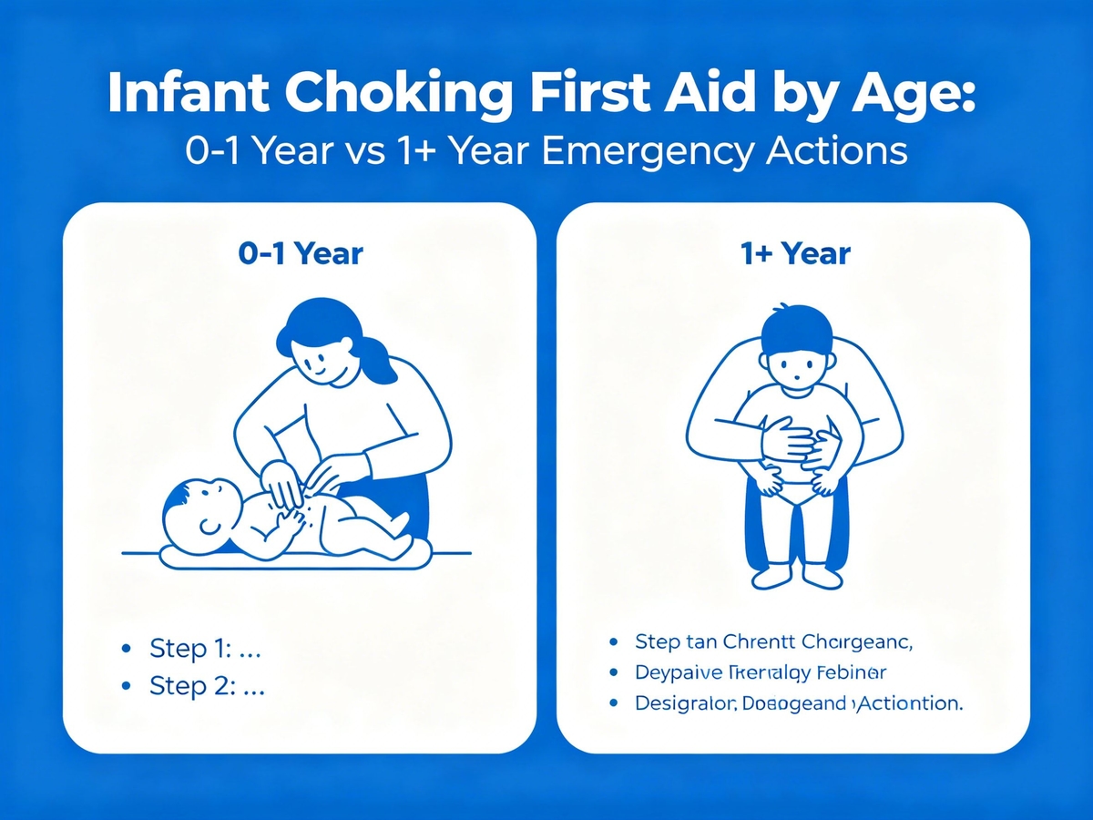 Infant Choking First Aid by Age: 0-1 Year vs 1+ Year Emergency Actions